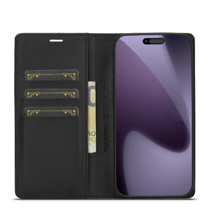 For iPhone 17 Pro Max LC.IMEEKE Carbon Fiber Leather Phone Case(Vertical Black) - iPhone 17 Pro Max Cases by LC.IMEEKE | Online Shopping UK | buy2fix