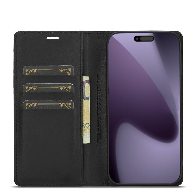 For iPhone 17 Pro Max LC.IMEEKE Carbon Fiber Leather Phone Case(Horizontal Black) - iPhone 17 Pro Max Cases by LC.IMEEKE | Online Shopping UK | buy2fix