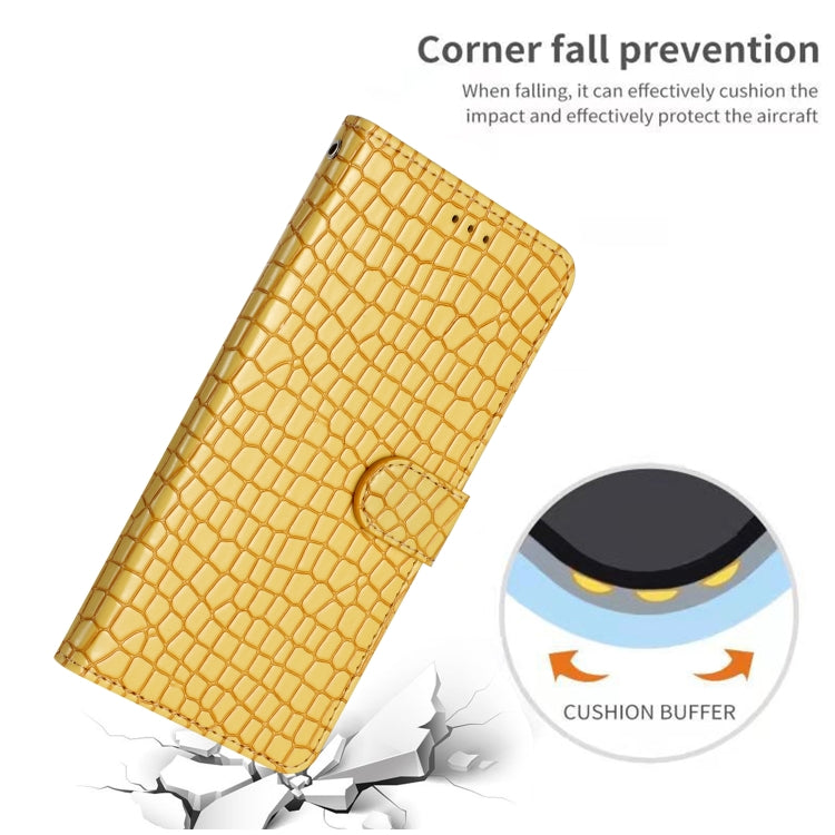 For iPhone 16 Pro Crocodile Texture Horizontal Flip Leather Phone Case(Yellow) - iPhone 16 Pro Cases by buy2fix | Online Shopping UK | buy2fix