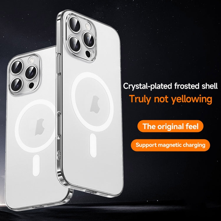 For iPhone 14 Pro Max SULADA Crystal Sand Series Electroplating Frosted MagSafe Magnetic Phone Case(Transparent) - iPhone 14 Pro Max Cases by SULADA | Online Shopping UK | buy2fix