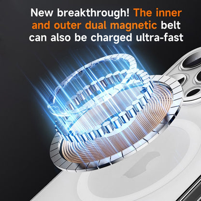 For iPhone 17 Pro Max SULADA Crystal Sand Series Electroplating Frosted MagSafe Magnetic Phone Case(Transparent) - iPhone 17 Pro Max Cases by SULADA | Online Shopping UK | buy2fix