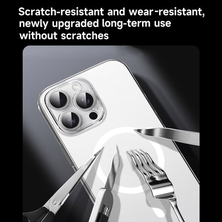 For iPhone 17 Pro Max SULADA Crystal Sand Series Electroplating Frosted MagSafe Magnetic Phone Case(Transparent) - iPhone 17 Pro Max Cases by SULADA | Online Shopping UK | buy2fix