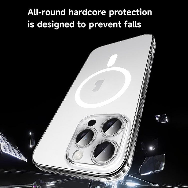 For iPhone 14 Pro SULADA Crystal Sand Series Electroplating Frosted MagSafe Magnetic Phone Case(Transparent) - iPhone 14 Pro Cases by SULADA | Online Shopping UK | buy2fix