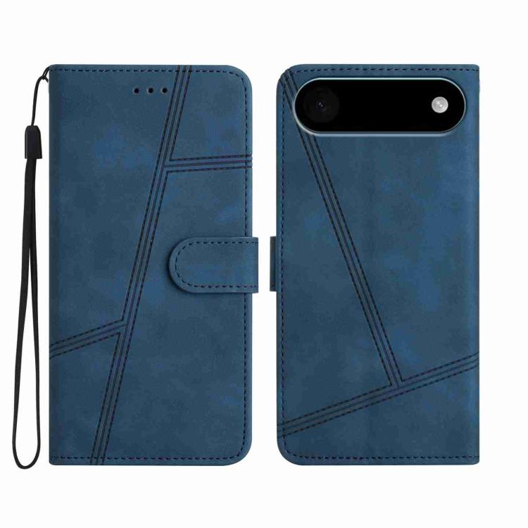 For iPhone Air Skin-feel Stitching Leather Phone Case(Blue) - iPhone Air Cases by buy2fix | Online Shopping UK | buy2fix