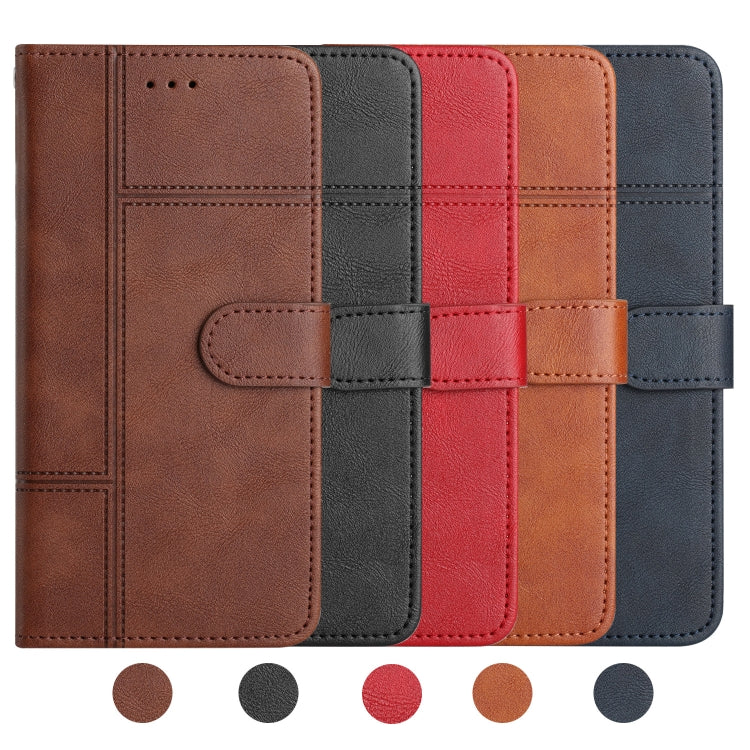 For iPhone Air Cowhide Texture Stitching Leather Phone Case(Black) - iPhone Air Cases by buy2fix | Online Shopping UK | buy2fix