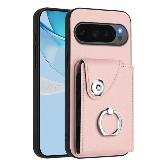 For Google Pixel 10 Pro XL Organ Card Bag Ring Holder Phone Case(Pink) - Google Cases by buy2fix | Online Shopping UK | buy2fix