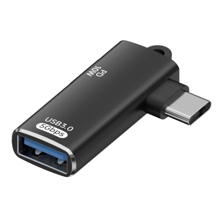 ADS-617B 5Gbps PD10W USB-C / Type-C to USB OTG Adapter(Black) - OTG Adapter by buy2fix | Online Shopping UK | buy2fix
