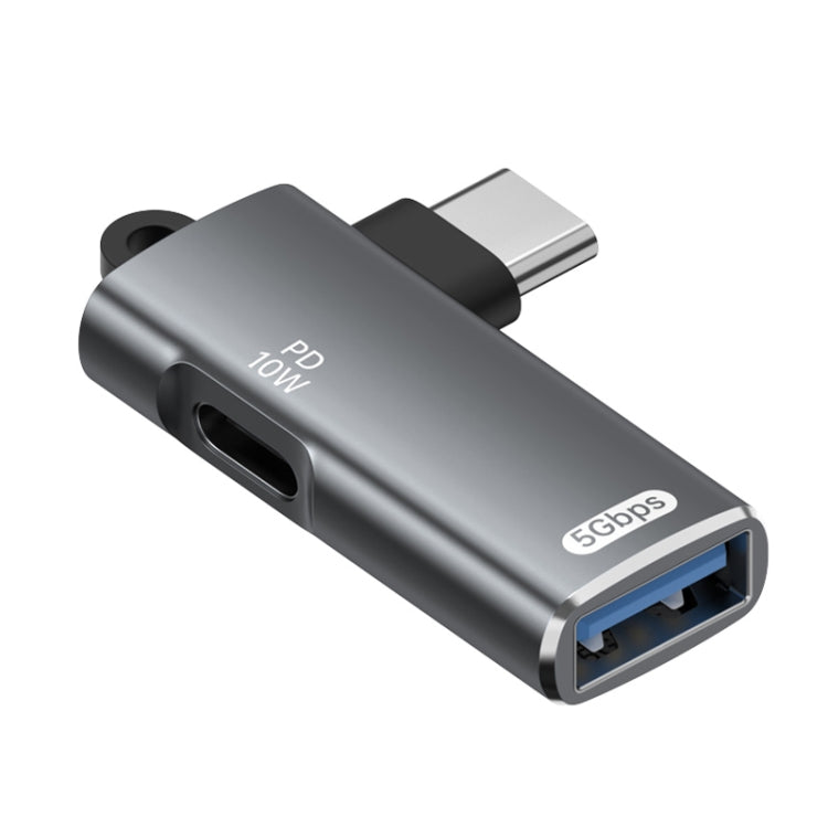 ADS-617B 5Gbps PD10W USB-C / Type-C to USB OTG Adapter(Grey) - OTG Adapter by buy2fix | Online Shopping UK | buy2fix