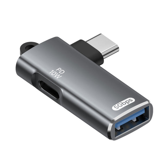 ADS-617B 5Gbps PD10W USB-C / Type-C to USB OTG Adapter(Grey) - OTG Adapter by buy2fix | Online Shopping UK | buy2fix