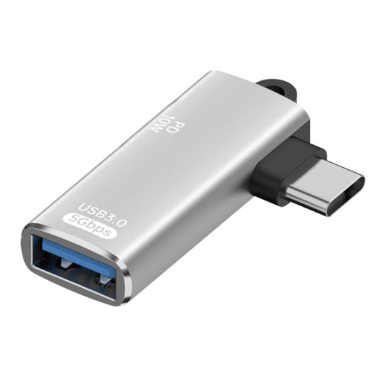 ADS-617B 5Gbps PD10W USB-C / Type-C to USB OTG Adapter(Silver) - OTG Adapter by buy2fix | Online Shopping UK | buy2fix