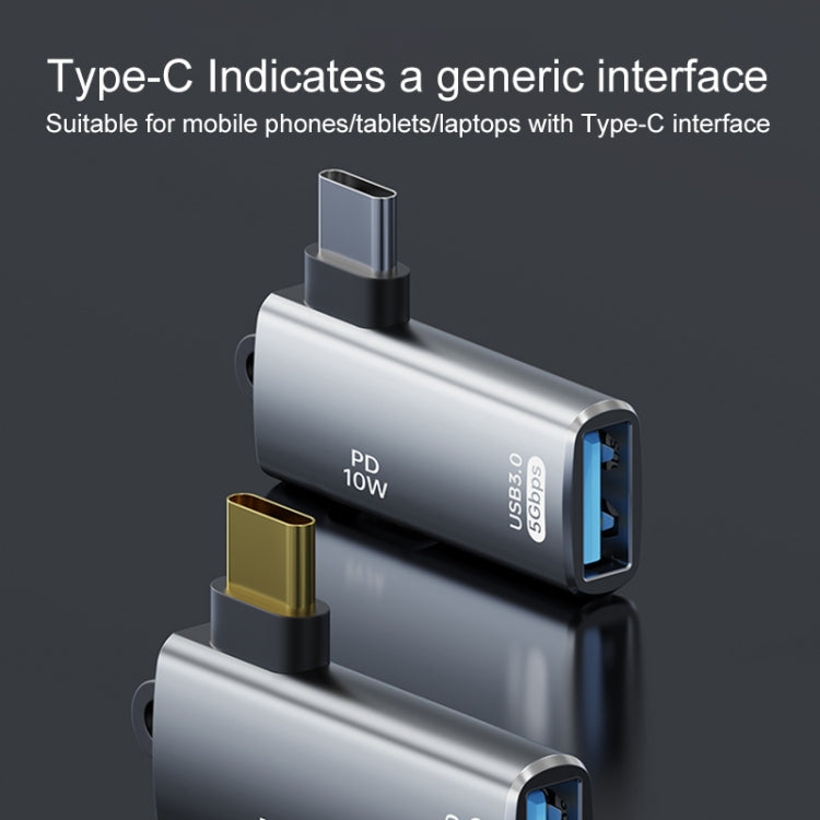 ADS-617B 5Gbps PD10W USB-C / Type-C to USB OTG Adapter(Silver) - OTG Adapter by buy2fix | Online Shopping UK | buy2fix