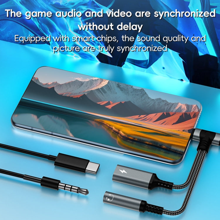 4 in 1 8 Pin / Type-C to Type-C, 3.5mm Audio Adapter Cable(Red) - Earphone Adapter by buy2fix | Online Shopping UK | buy2fix