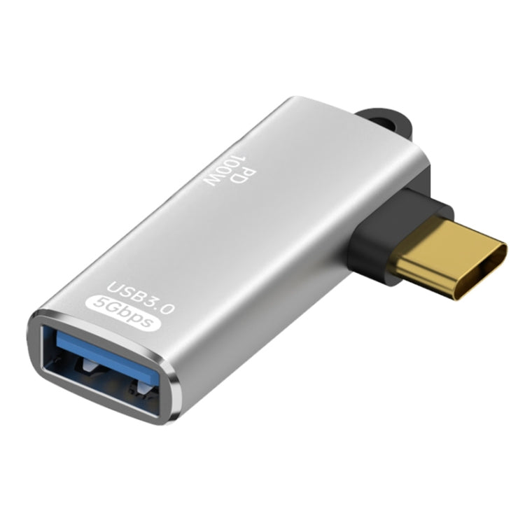ADS-617 5Gbps PD100W USB-C / Type-C to USB OTG Adapter(Silver) - OTG Adapter by buy2fix | Online Shopping UK | buy2fix