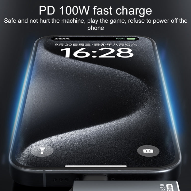 ADS-617 5Gbps PD100W USB-C / Type-C to USB OTG Adapter(Black) - OTG Adapter by buy2fix | Online Shopping UK | buy2fix