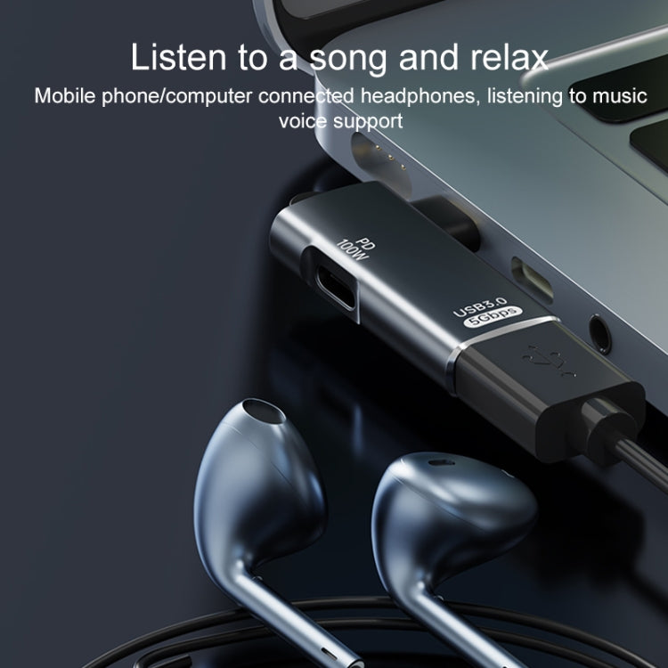 ADS-617 5Gbps PD100W USB-C / Type-C to USB OTG Adapter(Black) - OTG Adapter by buy2fix | Online Shopping UK | buy2fix