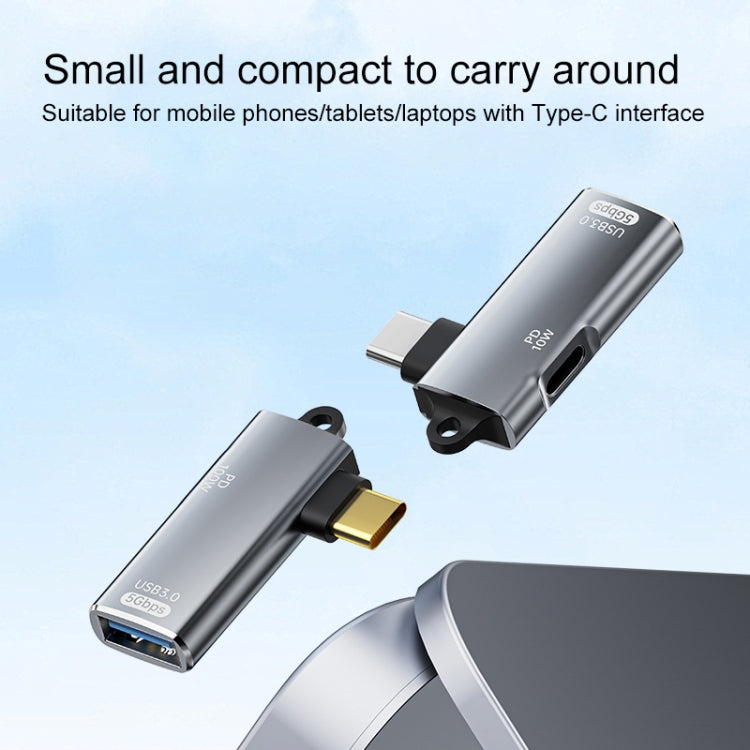 ADS-617 5Gbps PD100W USB-C / Type-C to USB OTG Adapter(Silver) - OTG Adapter by buy2fix | Online Shopping UK | buy2fix