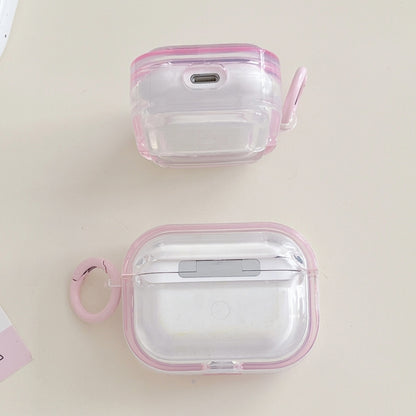 For AirPods Pro 2 Glitter Snowflake Epoxy Dried Flowers Earbuds Box TPU Case(Red) by buy2fix