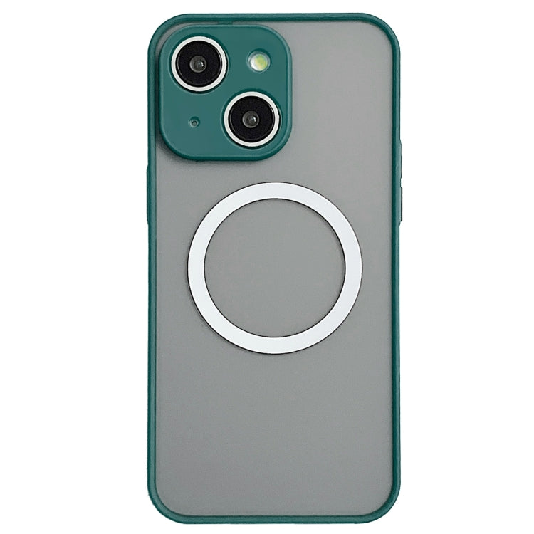 For iPhone 14 Hawkeye Skin Feel MagSafe Phone Case(Dark Green) - iPhone 14 Cases by buy2fix | Online Shopping UK | buy2fix