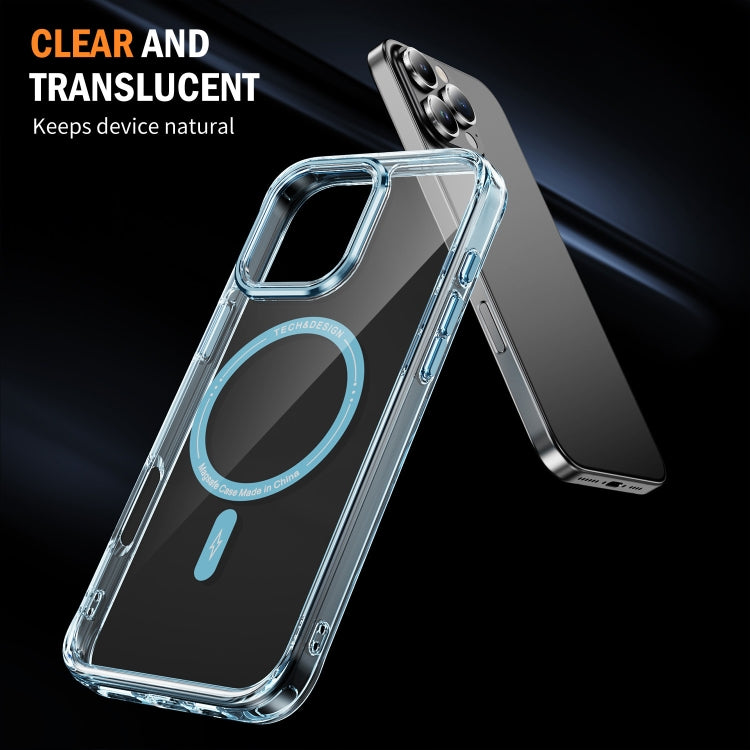 For iPhone 16 Pro Max Airbag Magsafe PC Hybrid TPU Phone Case(Clear Blue) - iPhone 16 Pro Max Cases by buy2fix | Online Shopping UK | buy2fix