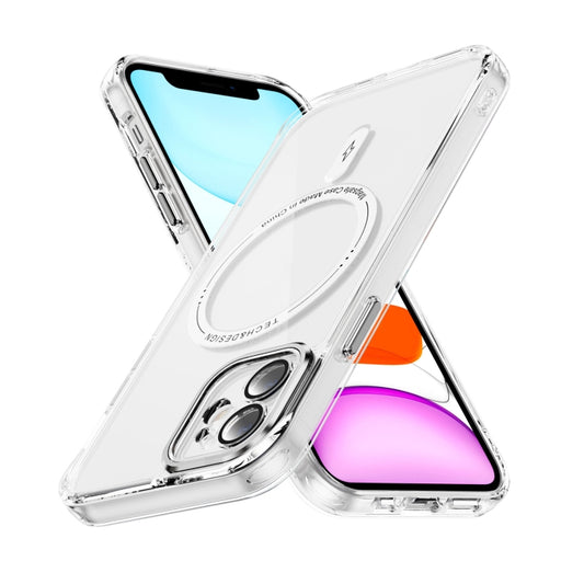 For iPhone 11 Airbag Magsafe PC Hybrid TPU Phone Case(Transparent) - iPhone 11 Cases by buy2fix | Online Shopping UK | buy2fix