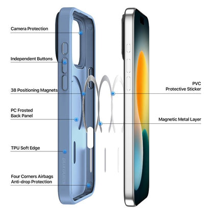 For iPhone 17 Pro Max DUX DUCIS Yind Series MagSafe TPU Hybrid PC Phone Case(Light Blue) - iPhone 17 Pro Max Cases by DUX DUCIS | Online Shopping UK | buy2fix