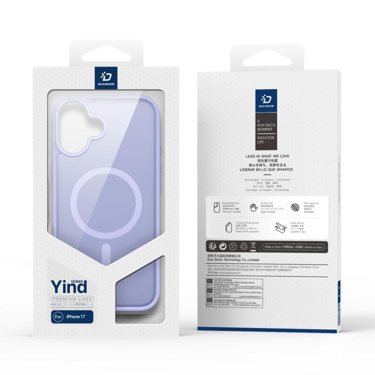 For iPhone 17 DUX DUCIS Yind Series MagSafe TPU Hybrid PC Phone Case(Light Purple) - iPhone 17 Cases by DUX DUCIS | Online Shopping UK | buy2fix