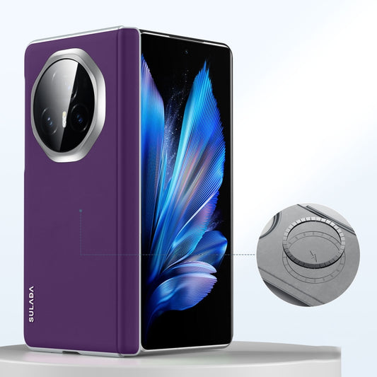 For Honor Magic V3 SULADA Skin Feel Liquid Leather Shockproof Phone Case(Purple) - Honor Cases by SULADA | Online Shopping UK | buy2fix