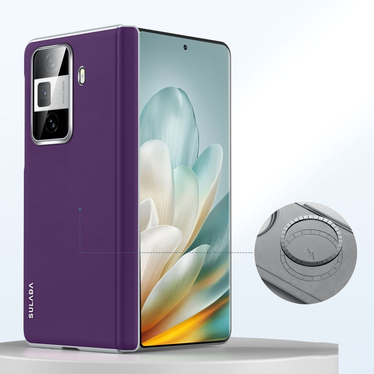 For Honor Magic Vs3 SULADA Skin Feel Liquid Leather Shockproof Phone Case(Purple) - Honor Cases by SULADA | Online Shopping UK | buy2fix