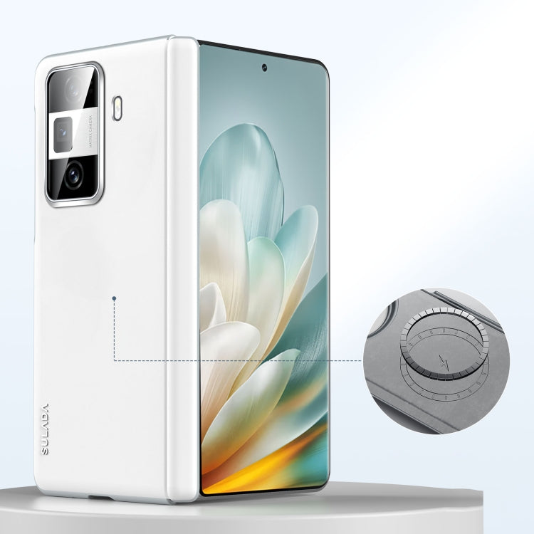 For Honor Magic Vs3 SULADA Skin Feel Liquid Leather Shockproof Phone Case(White) - Honor Cases by SULADA | Online Shopping UK | buy2fix