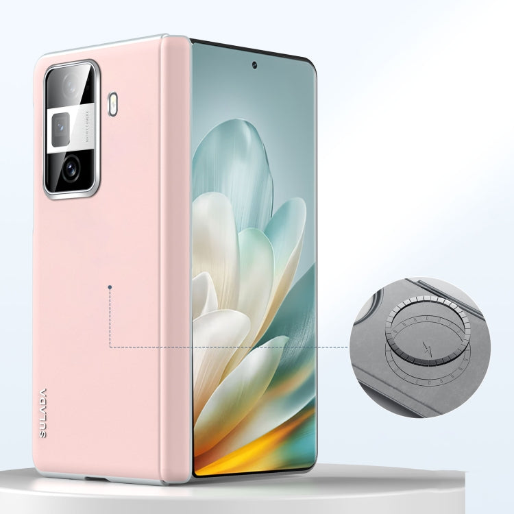 For Honor Magic Vs3 SULADA Skin Feel Liquid Leather Shockproof Phone Case(Pink) - Honor Cases by SULADA | Online Shopping UK | buy2fix