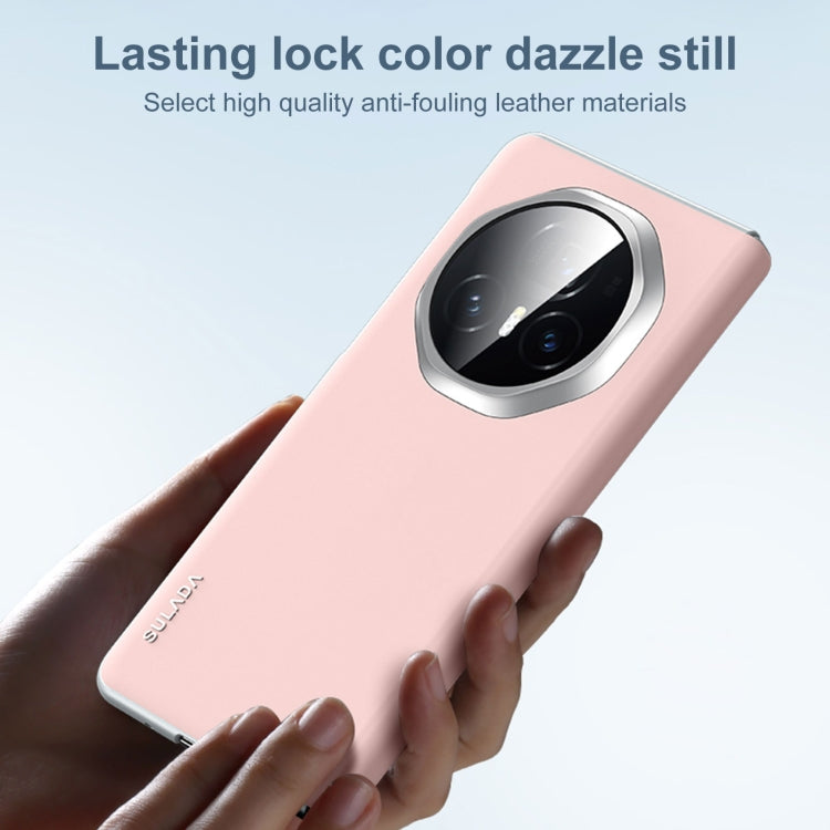 For Honor Magic V3 SULADA Skin Feel Liquid Leather Shockproof Phone Case(Pink) - Honor Cases by SULADA | Online Shopping UK | buy2fix