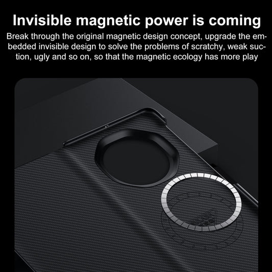 For Honor Magic V3 SULADA Kevlar 600D Texture Smart Window Leather Phone Case(Brown) - Honor Cases by SULADA | Online Shopping UK | buy2fix