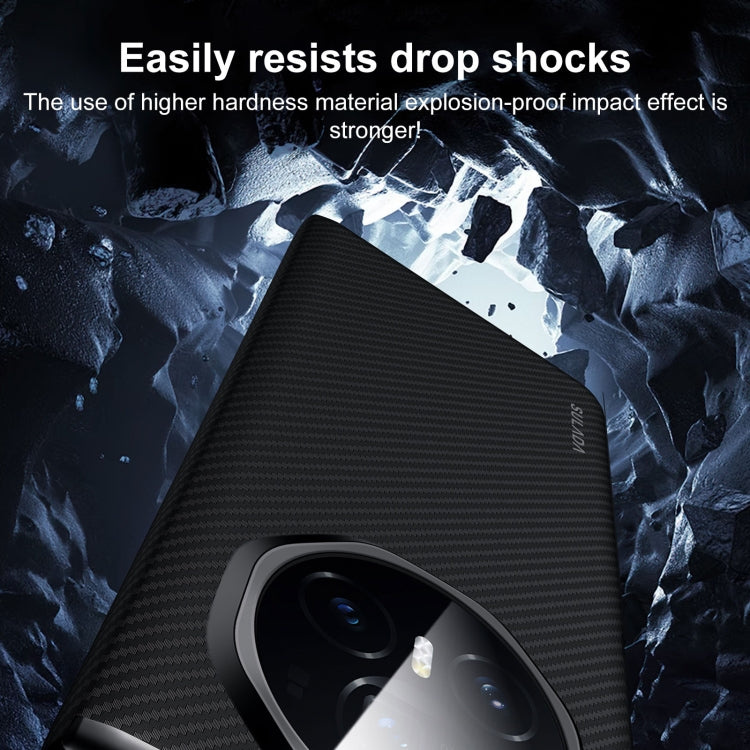 For Honor Magic V3 SULADA Kevlar 600D Texture Smart Window Leather Phone Case(Brown) - Honor Cases by SULADA | Online Shopping UK | buy2fix