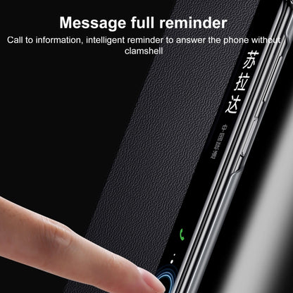 For Huawei Mate X5 / X3 SULADA Smart Series Wristband Holder Smart View Window Genuine Leather Phone Case(Green) - Huawei Cases by SULADA | Online Shopping UK | buy2fix