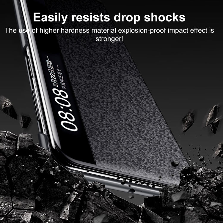 For Huawei Mate X5 / X3 SULADA Smart Series Wristband Holder Smart View Window Genuine Leather Phone Case(Brown) - Huawei Cases by SULADA | Online Shopping UK | buy2fix