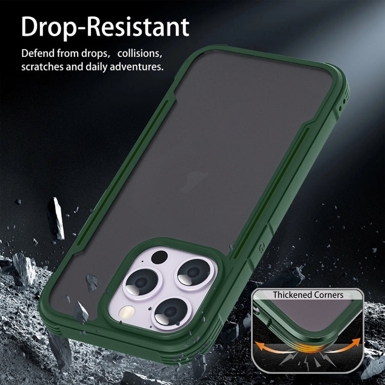 For iPhone 16 Pro Skin Feel Frosted PC Hybrid TPU Phone Case(Green) - iPhone 16 Pro Cases by buy2fix | Online Shopping UK | buy2fix