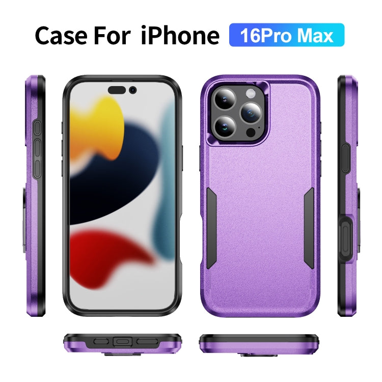 For iPhone 16 Pro Max Pioneer Armor Heavy Duty PC + TPU Phone Case(Purple+Black) - iPhone 16 Pro Max Cases by buy2fix | Online Shopping UK | buy2fix