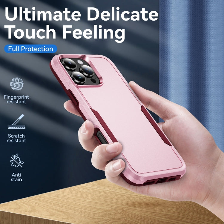 For iPhone 16 Pro Pioneer Armor Heavy Duty PC + TPU Phone Case(Pink+Rose Red) - iPhone 16 Pro Cases by buy2fix | Online Shopping UK | buy2fix