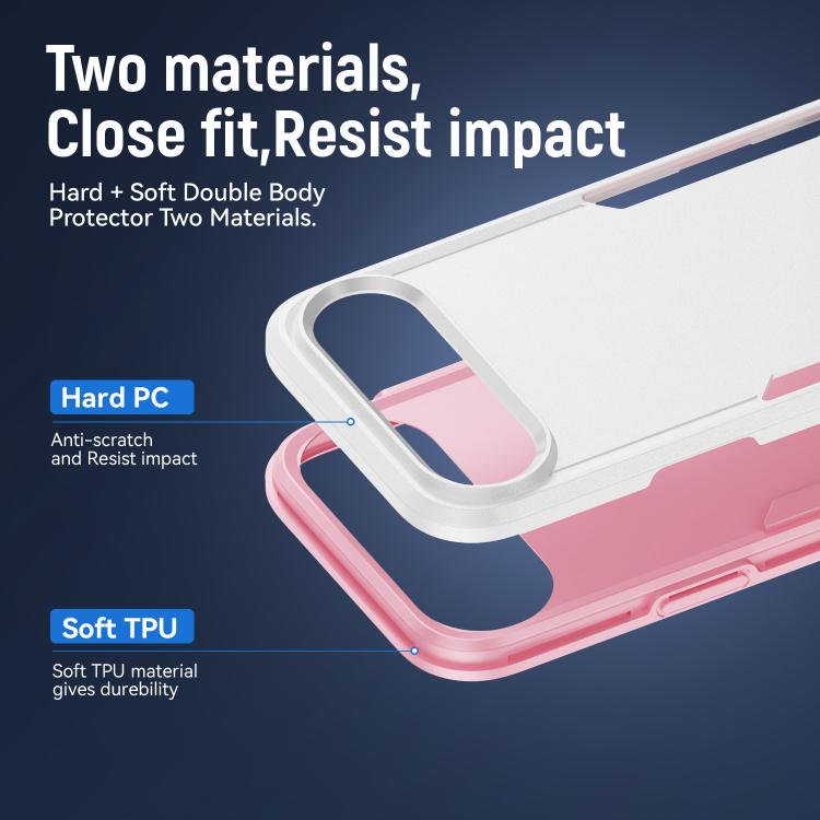 For iPhone Air Pioneer Armor Heavy Duty PC + TPU Phone Case(White+Pink) - iPhone Air Cases by buy2fix | Online Shopping UK | buy2fix