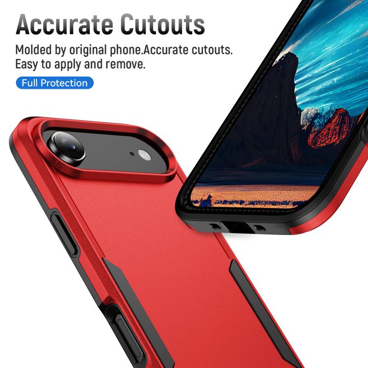 For iPhone Air Pioneer Armor Heavy Duty PC + TPU Phone Case(Red+Black) - iPhone Air Cases by buy2fix | Online Shopping UK | buy2fix
