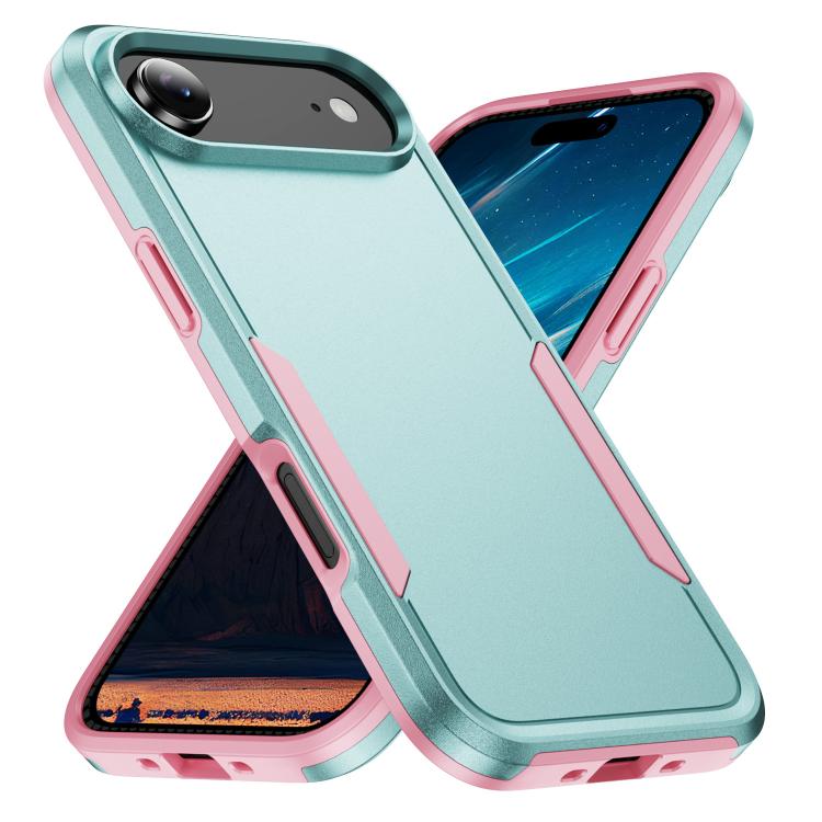 For iPhone Air Pioneer Armor Heavy Duty PC + TPU Phone Case(Green+Pink) - iPhone Air Cases by buy2fix | Online Shopping UK | buy2fix
