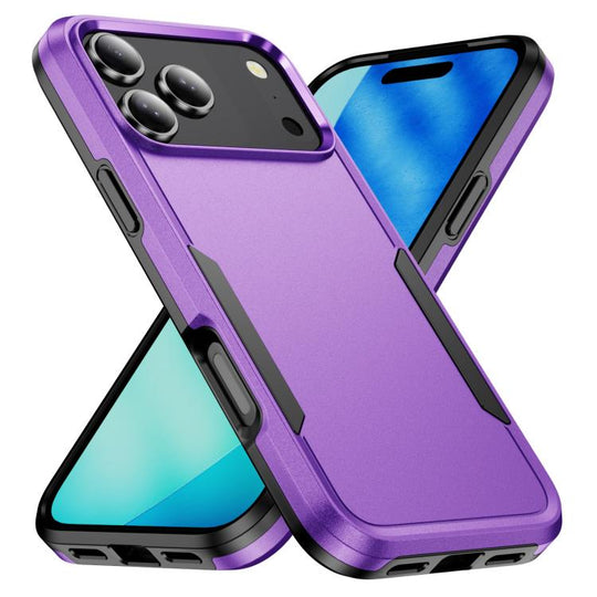 For iPhone 18 Pro Max Pioneer Armor Heavy Duty PC + TPU Phone Case(Purple+Black)