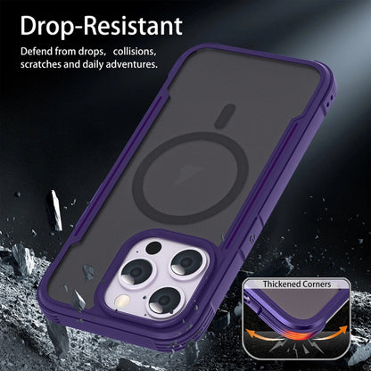 For iPhone 16 Plus Skin Feel Frosted MagSafe Magnetic PC Hybrid TPU Phone Case(Purple) - iPhone 16 Plus Cases by buy2fix | Online Shopping UK | buy2fix