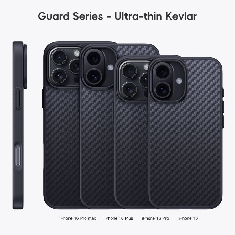 For iPhone 16 Pro Carbon Fiber Kevlar MagSafe Magnetic Phone Case(Black) - iPhone 16 Pro Cases by buy2fix | Online Shopping UK | buy2fix