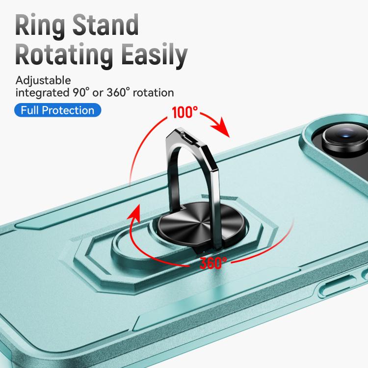 For iPhone Air Pioneer Armor Heavy Duty PC + TPU Phone Case with Holder(Green) - iPhone Air Cases by buy2fix | Online Shopping UK | buy2fix