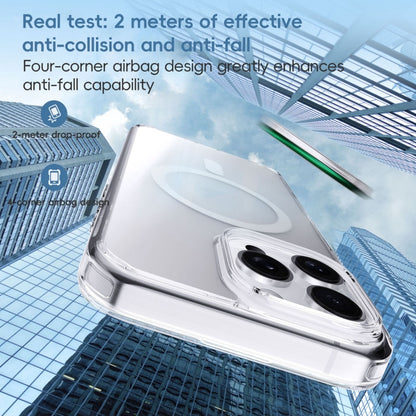 For iPhone 16 Plus Crystal Clear Frosted MagSafe Magnetic Phone Case(Transparent) by buy2fix