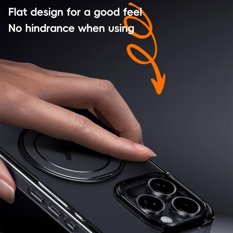 For iPhone 16 Plus Crystal Clear MagSafe Magnetic Holder Phone Case(Transparent) by buy2fix