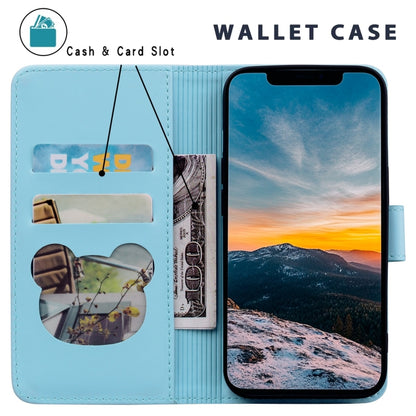 For Google Pixel 9 Pro XL Cute Cat Embossed Leather Phone Case(Sky Blue) by buy2fix