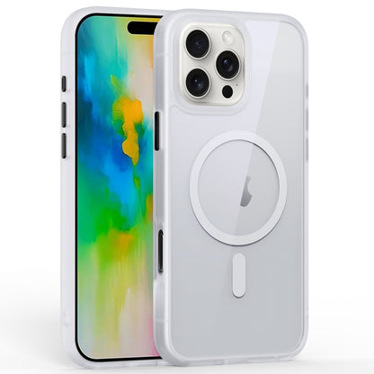 For iPhone 16 Pro Ming Shield Series MagSafe Magnetic Phone Case(Frosted Transparent) - iPhone 16 Pro Cases by buy2fix | Online Shopping UK | buy2fix