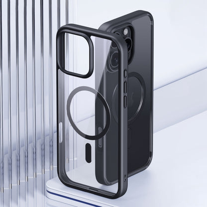 For iPhone 16 Plus Ming Shield Series MagSafe Magnetic Phone Case(Black) - iPhone 16 Plus Cases by buy2fix | Online Shopping UK | buy2fix